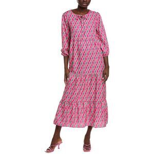 Ipponelli Womens  Tiered Maxi Dress, Pink